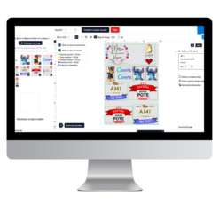 Ordinateur montrant planche uv-dtf et dtf
