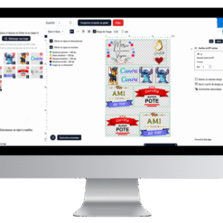 Ordinateur montrant planche uv-dtf et dtf