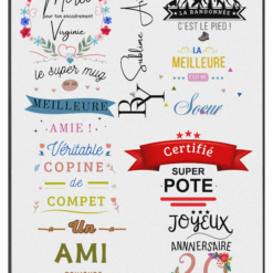 Planche sticker UV-DTF accroché