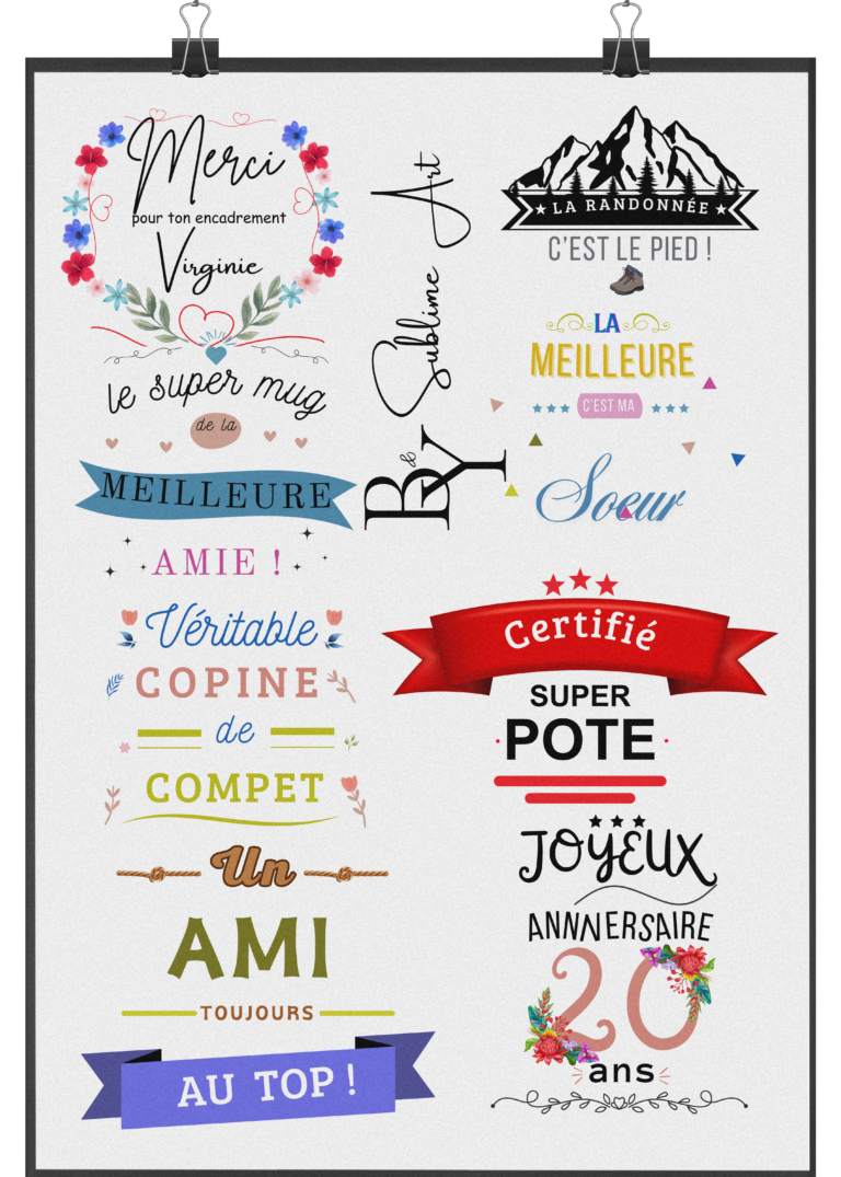 Planche sticker UV-DTF accroché