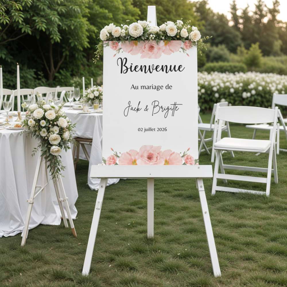 Affiche de Bienvenue Personnalisée en Polypropylène – Rouleau Autocollant Minimaliste (Mariage, Anniversaire, Retraite) – Image 4