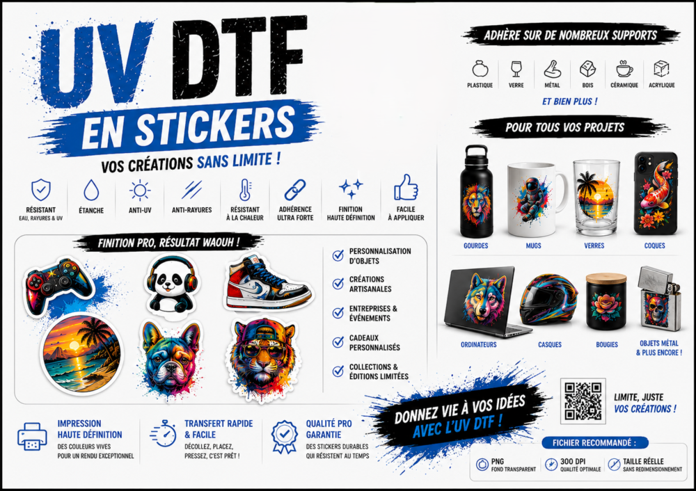 UVDTF planche , maquette, gang sheet